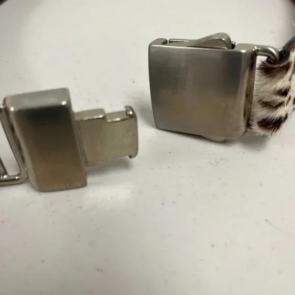 Vintage HenrI Bendel NY leopard hair calf leather adjustable  display picture 1